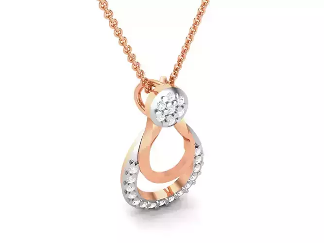 Light wt Diamond Charms Pendant 3dm render Detail