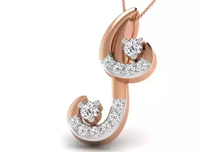 Light wt Diamond Charms Pendant 3dm render Detail