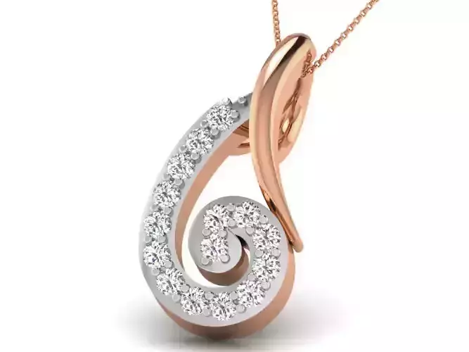 Light wt Diamond Charms Pendant 3dm render Detail