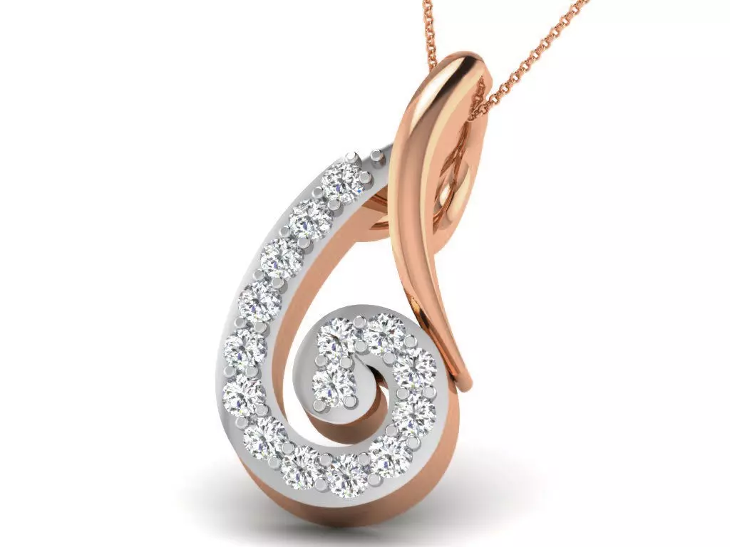 Light wt Diamond Charms Pendant 3dm render Detail 3D print model_0