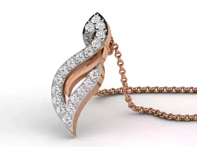 Light wt Diamond Charms Pendant 3dm render Detail