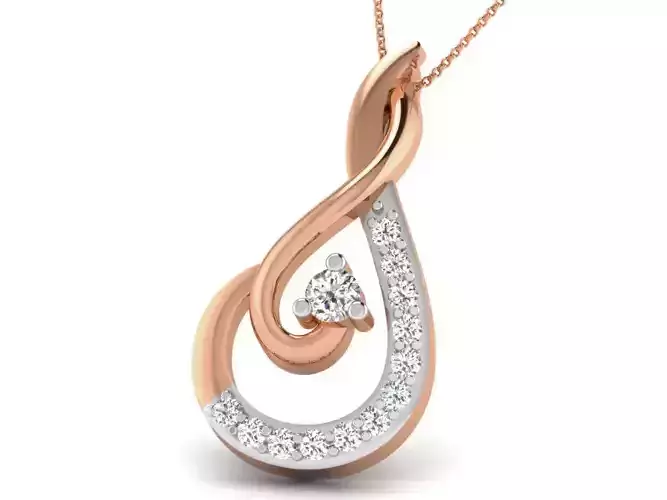 Light wt Diamond Charms Pendant 3dm render Detail