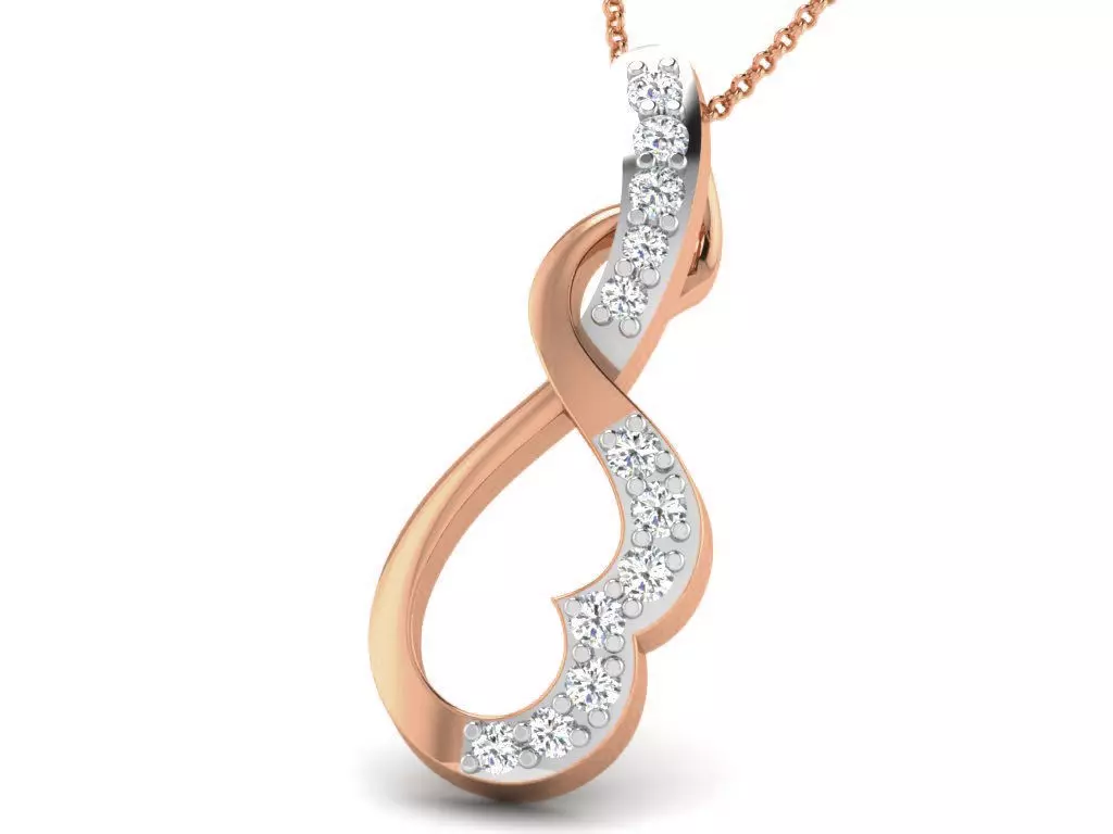 Light wt Diamond Charms Pendant 3dm render Detail 3D print model_0