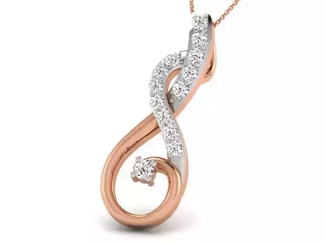 Light wt Diamond Charms Pendant 3dm render Detail