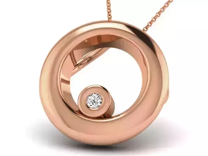 Circular Light wt Diamond Charms Pendant 3dm render Detail 3D print model
