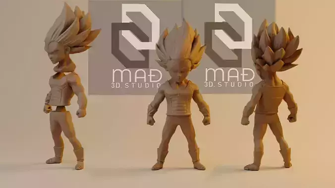 Vegeta Chibi SSJ Dragon Ball 3D print model