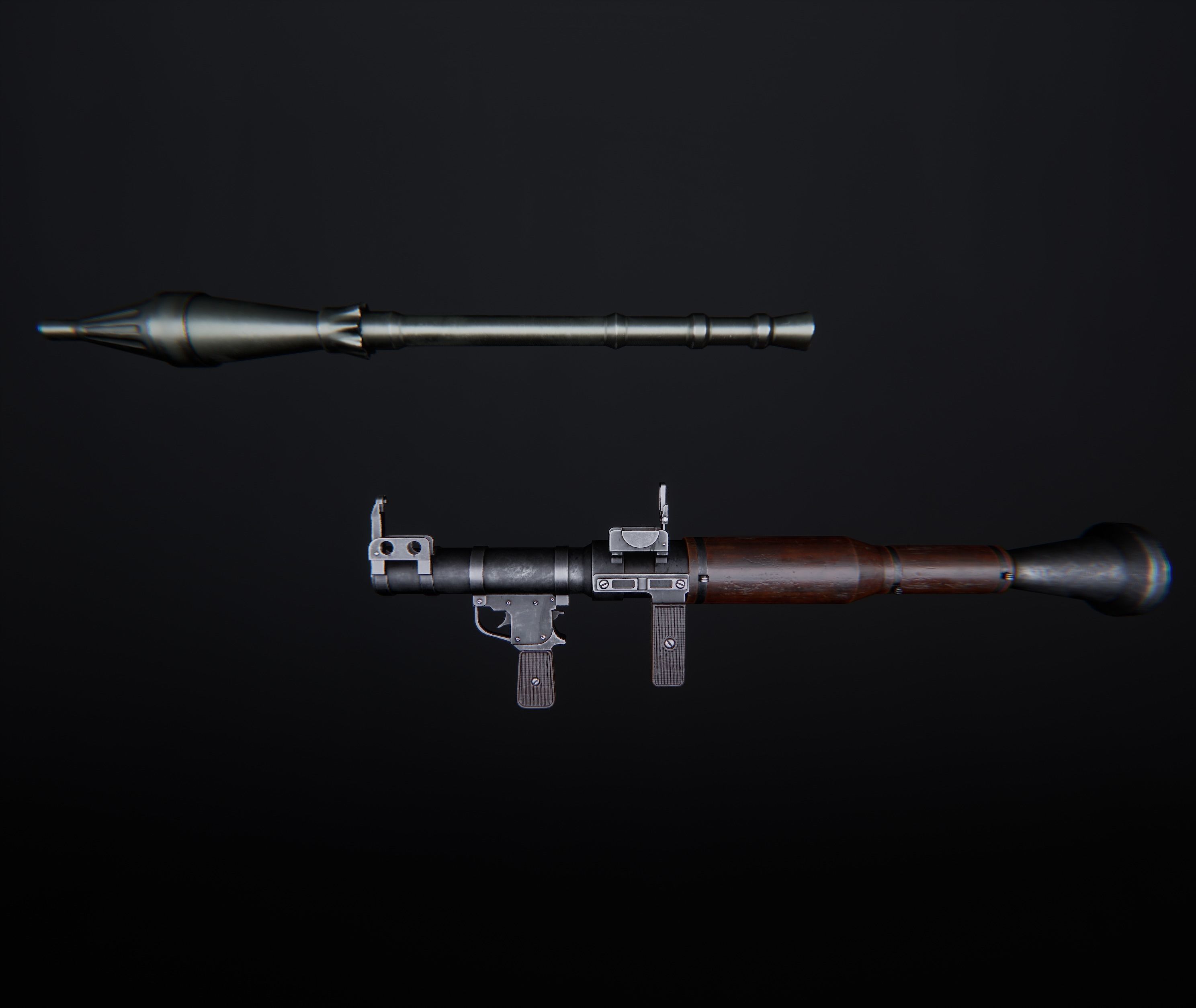 AAA RPG-7 Game Ready PBR Low-poly 3D model_12