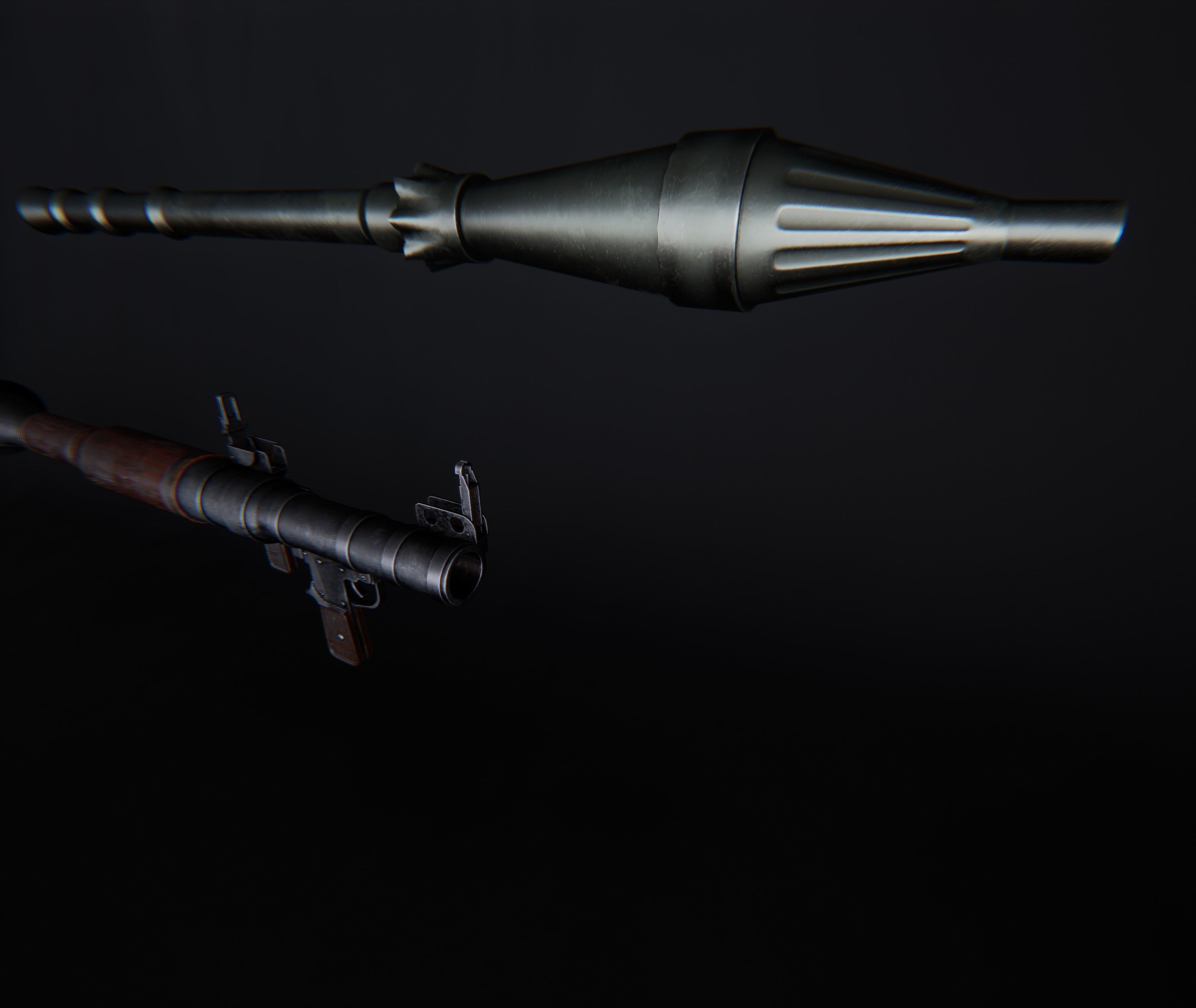 AAA RPG-7 Game Ready PBR Low-poly 3D model_15