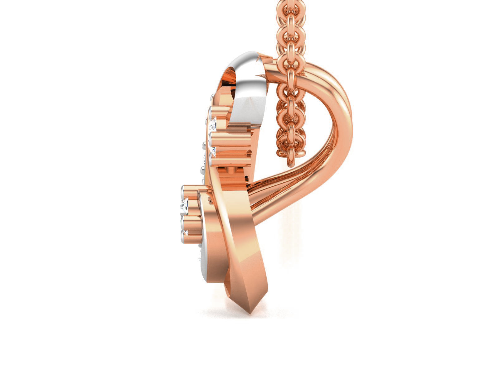 Light wt Diamond Charms Pendant 3dm render Detail 3D print model_4