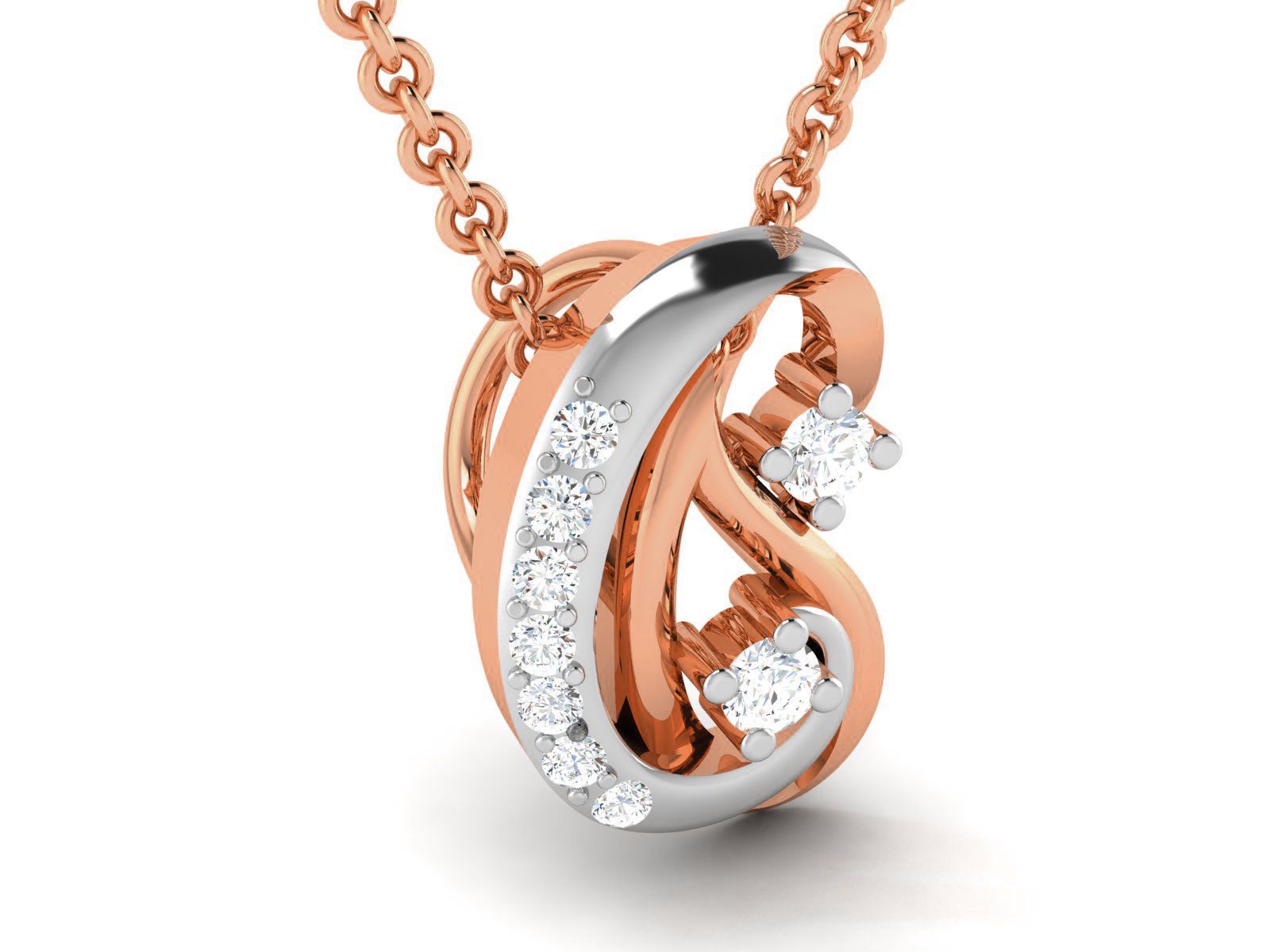 Light wt Diamond Charms Pendant 3dm render Detail 3D print model_2