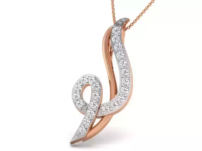Light wt Diamond Charms Pendant 3dm render Detail