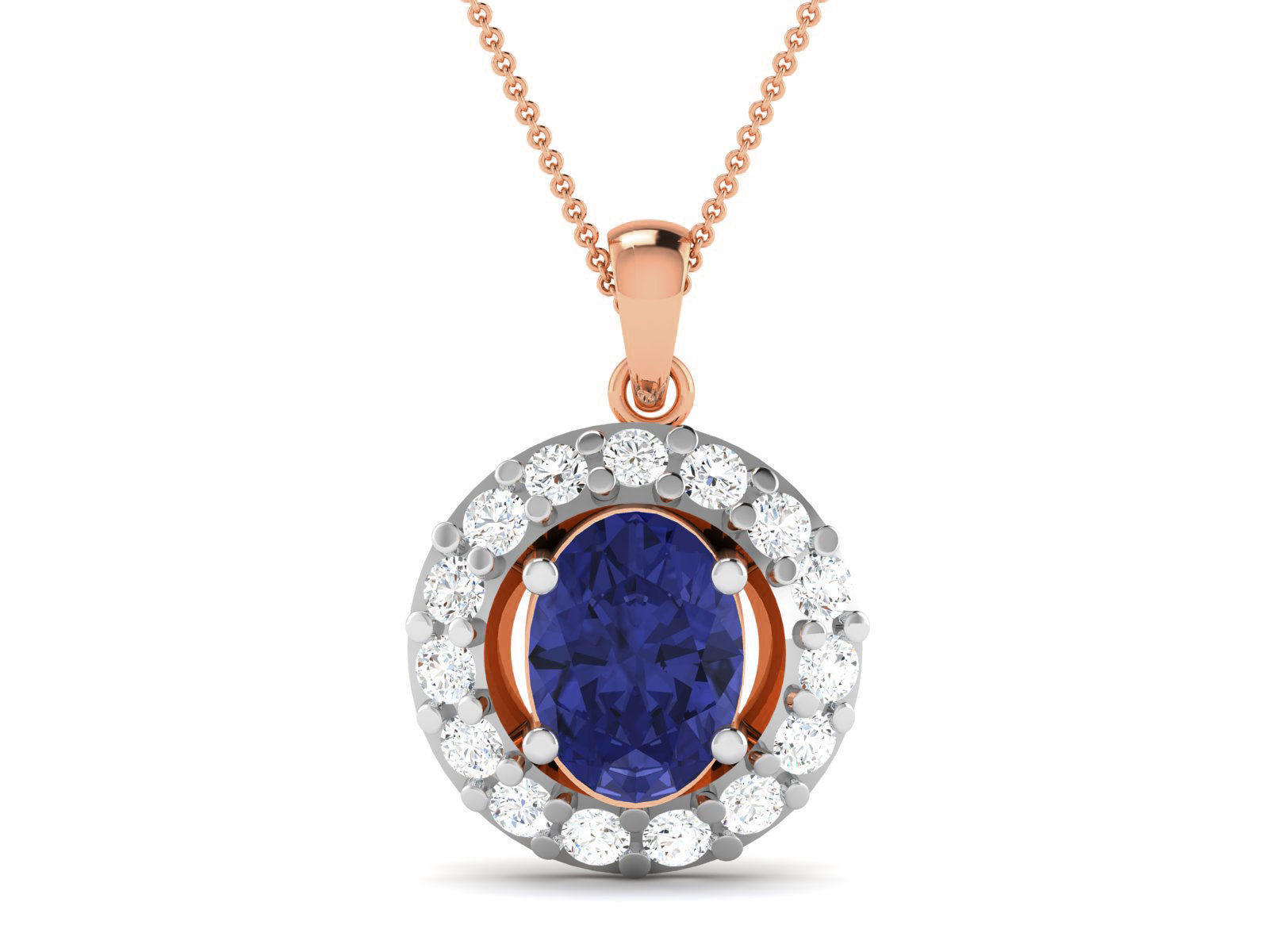 Solitaire Light wt Diamond Charms Pendant 3dm render Detail 3D print model_2