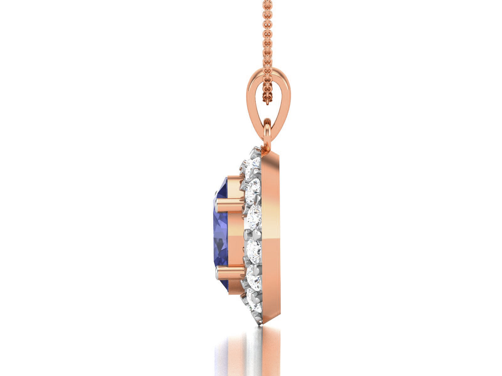 Solitaire Light wt Diamond Charms Pendant 3dm render Detail 3D print model_3