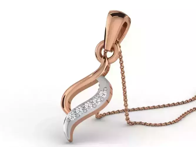 Light wt Diamond Charms Pendant 3dm render Detail