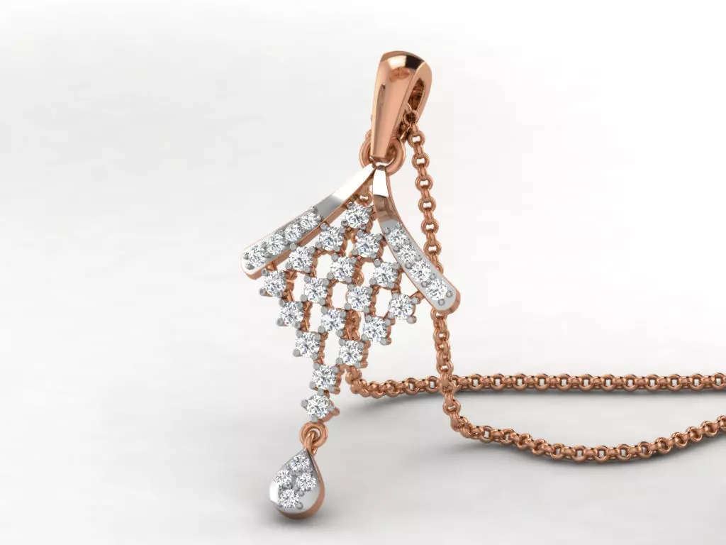 Light wt Diamond Charms Pendant 3dm render Detail 3D print model_0