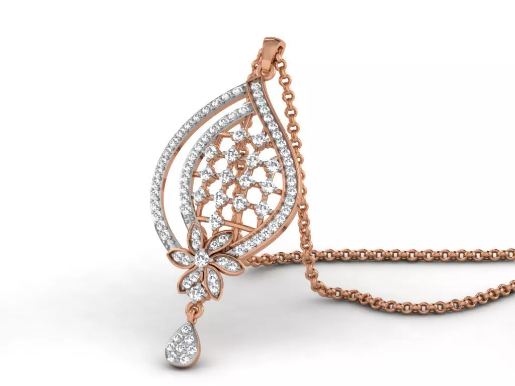 Light wt Diamond Charms Pendant 3dm render Detail 3D print model_0