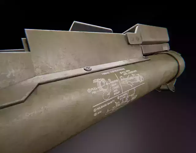 AAA M72 LAW Game Ready PBR Low-poly 3D model