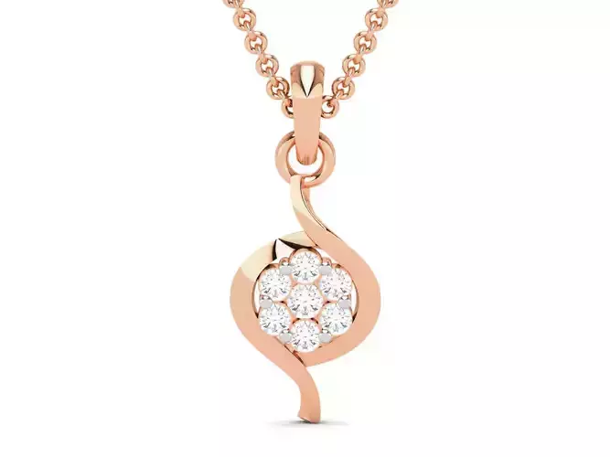 Light wt Diamond Charms Pendant 3dm render Detail