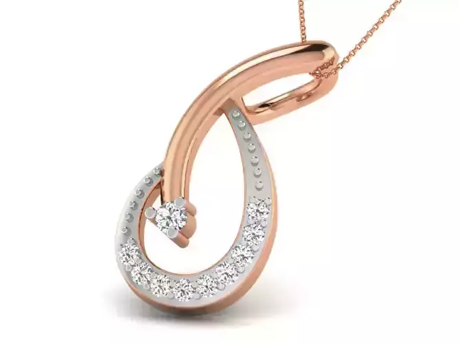 Light wt Diamond Charms Pendant 3dm render Detail