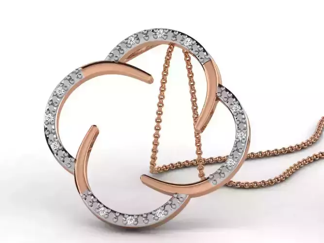 Light wt Diamond Charms Pendant 3dm render Detail