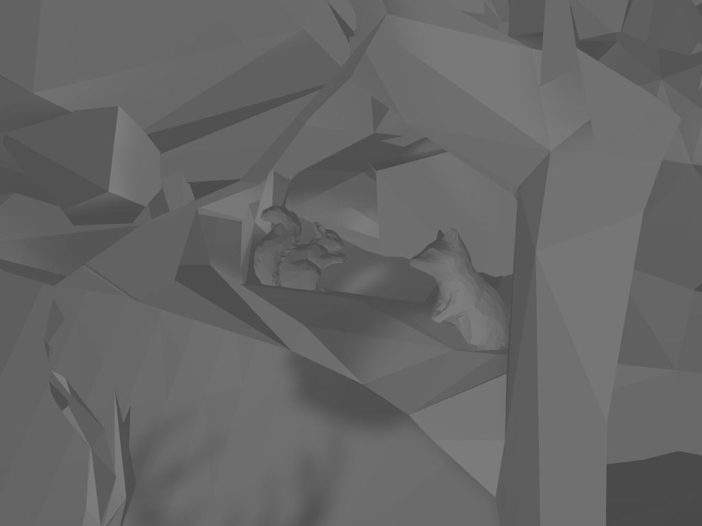 Low Poly Forest Critters Mini - LED Light Up Diorama 3D print model_3