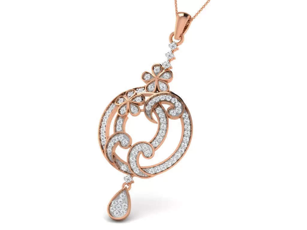 Light wt Diamond Charms Pendant 3dm render Detail 3D print model_0