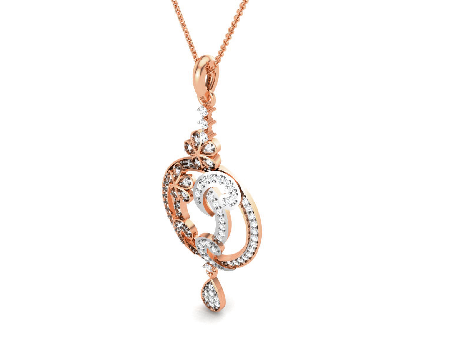 Light wt Diamond Charms Pendant 3dm render Detail 3D print model_2