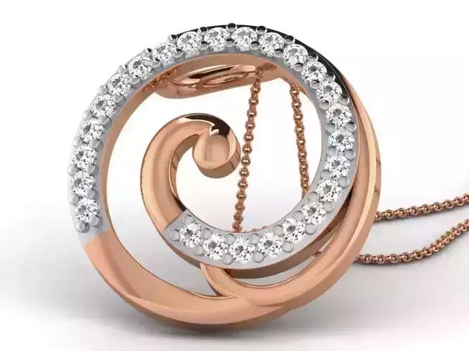 Light wt Diamond Charms Pendant 3dm render Detail 3D print model