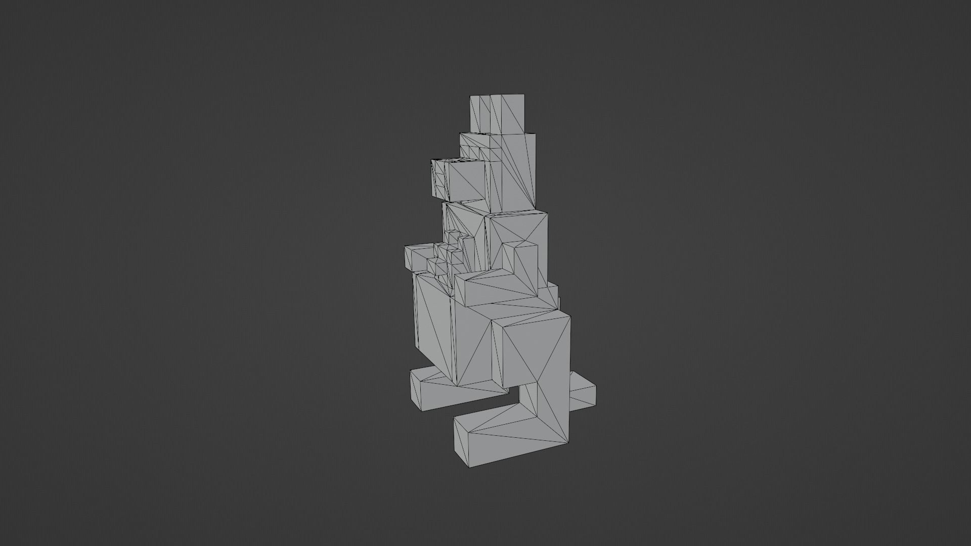 Voxel Kangaroo Low-poly 3D model_12