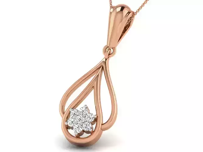 Light wt Diamond Charms Pendant 3dm render Detail
