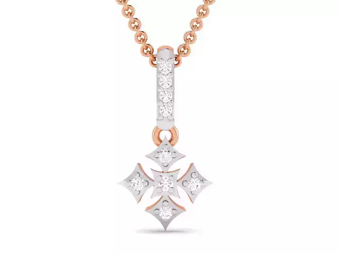 Light wt Diamond Charms Pendant 3dm render Detail