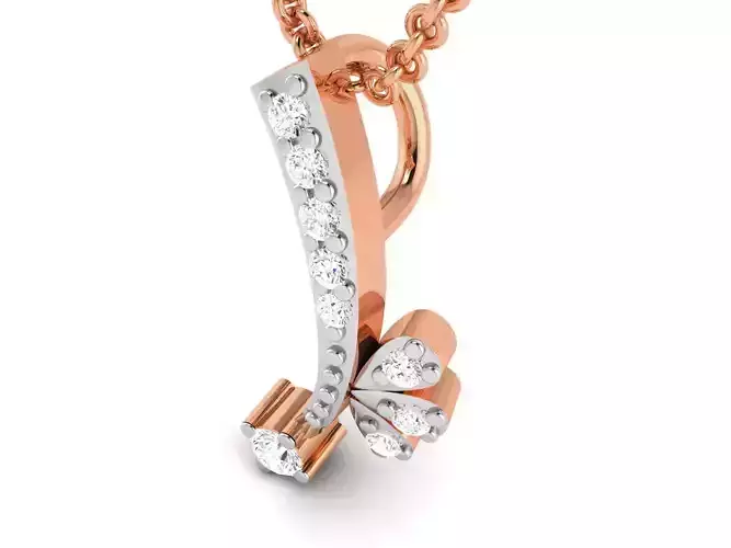 Light wt Diamond Charms Pendant 3dm render Detail