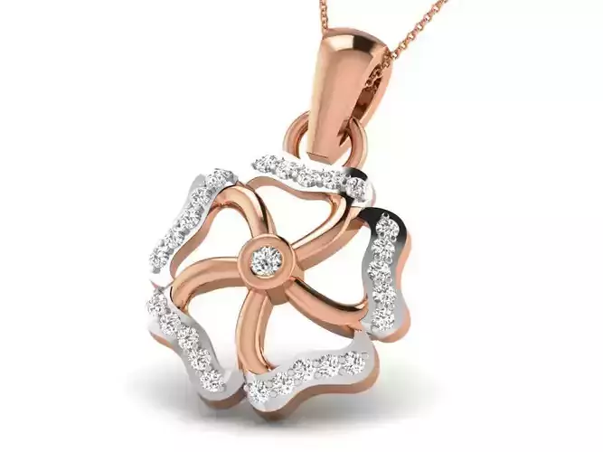 Light wt Diamond Charms Pendant 3dm render Detail
