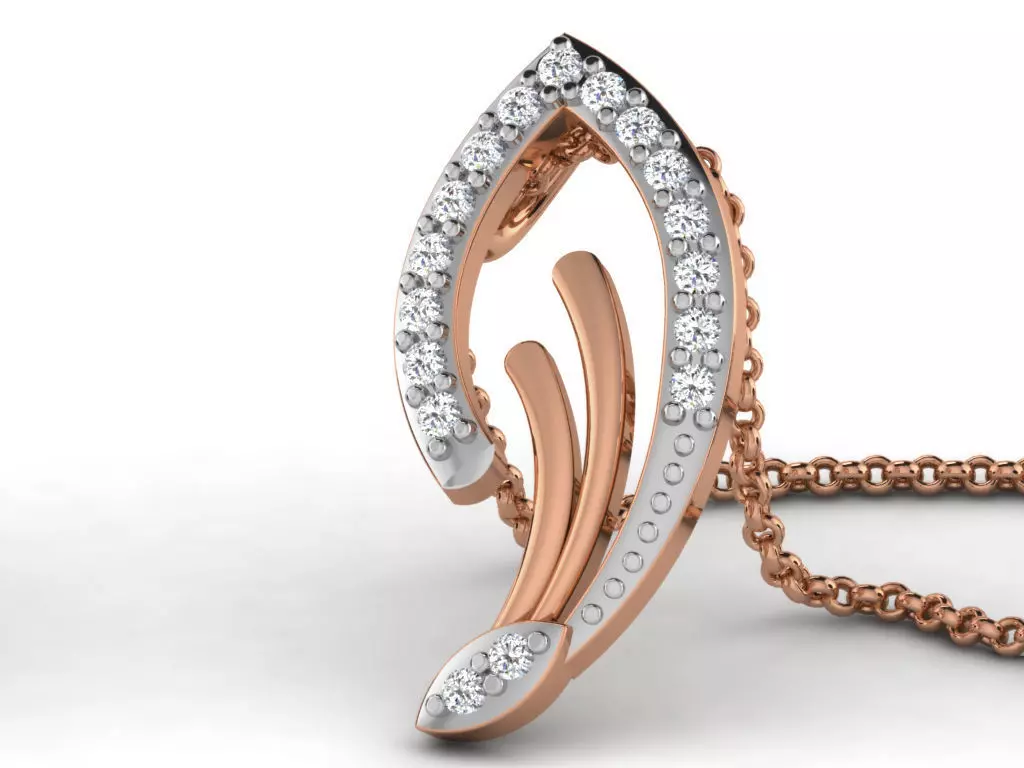 Light wt Diamond Charms Pendant 3dm render Detail 3D print model_0