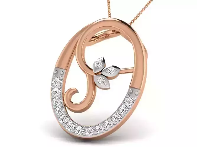 Light wt Diamond Charms Pendant 3dm render Detail