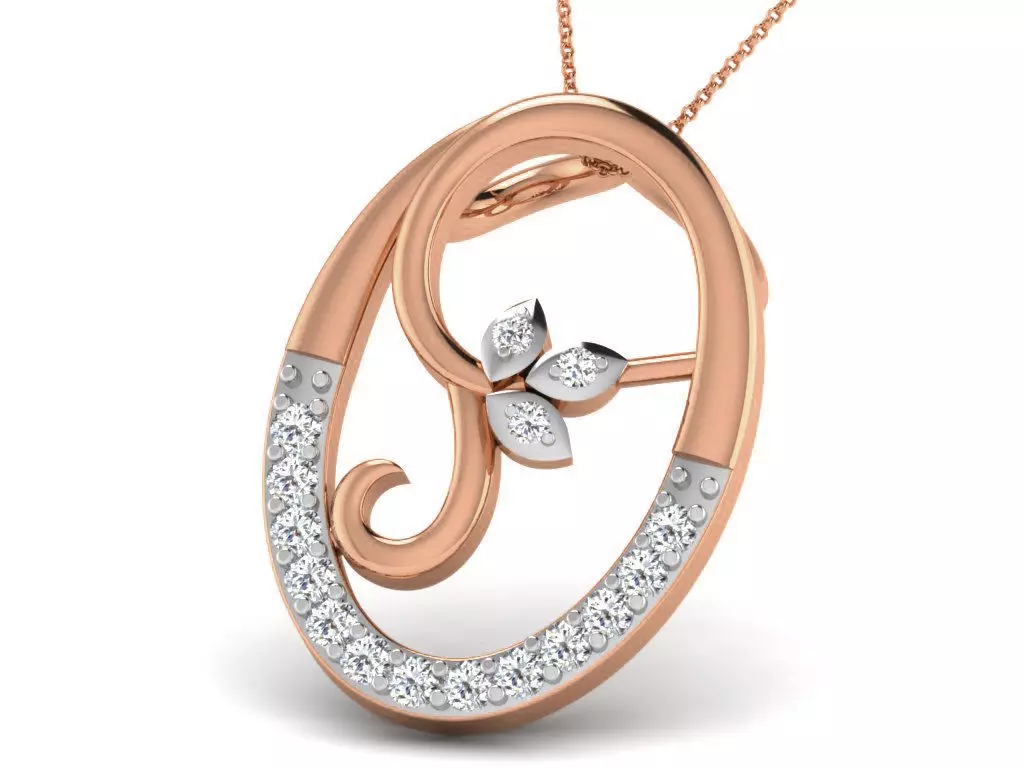 Light wt Diamond Charms Pendant 3dm render Detail 3D print model_0