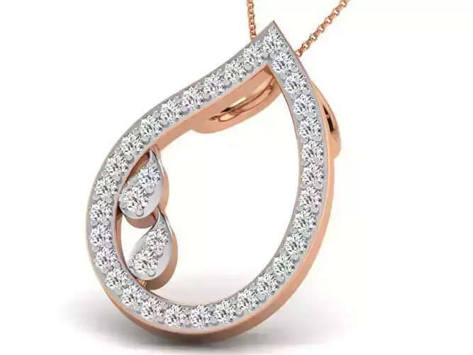Light wt Diamond Charms Pendant 3dm render Detail 3D print model