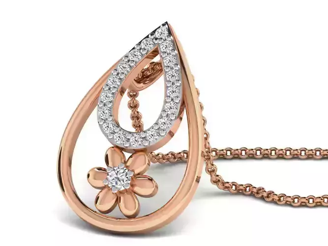 Light wt Diamond Charms Pendant 3dm render Detail 3D print model
