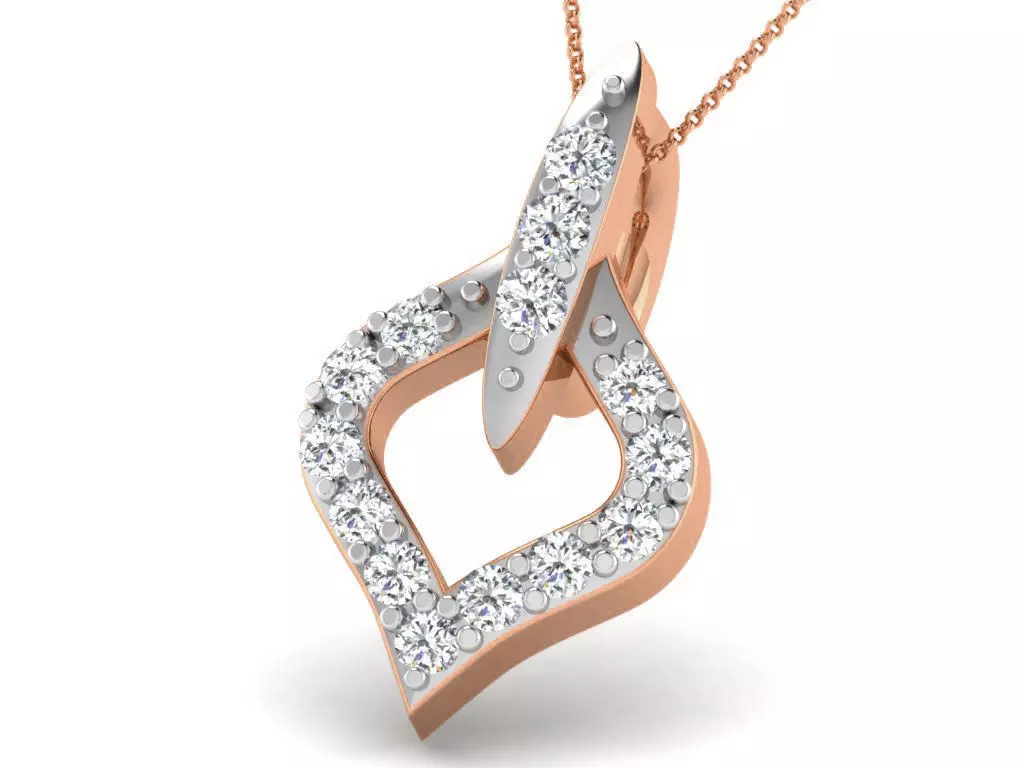 Light wt Diamond Charms Pendant 3dm render Detail 3D print model_0