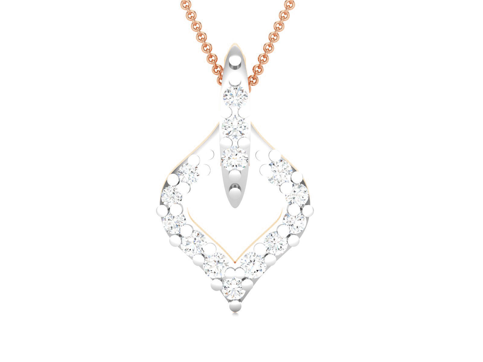 Light wt Diamond Charms Pendant 3dm render Detail 3D print model_2