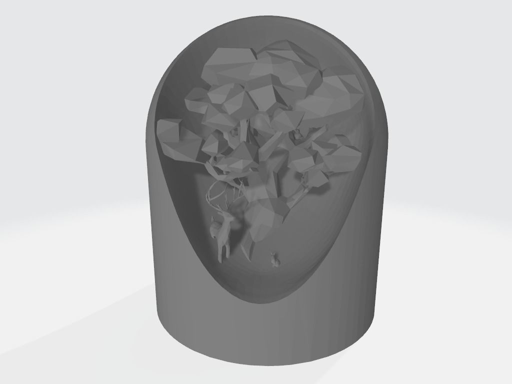 Low Poly Forest Critters Bundle - LED Light Up Diorama 3D print model_2