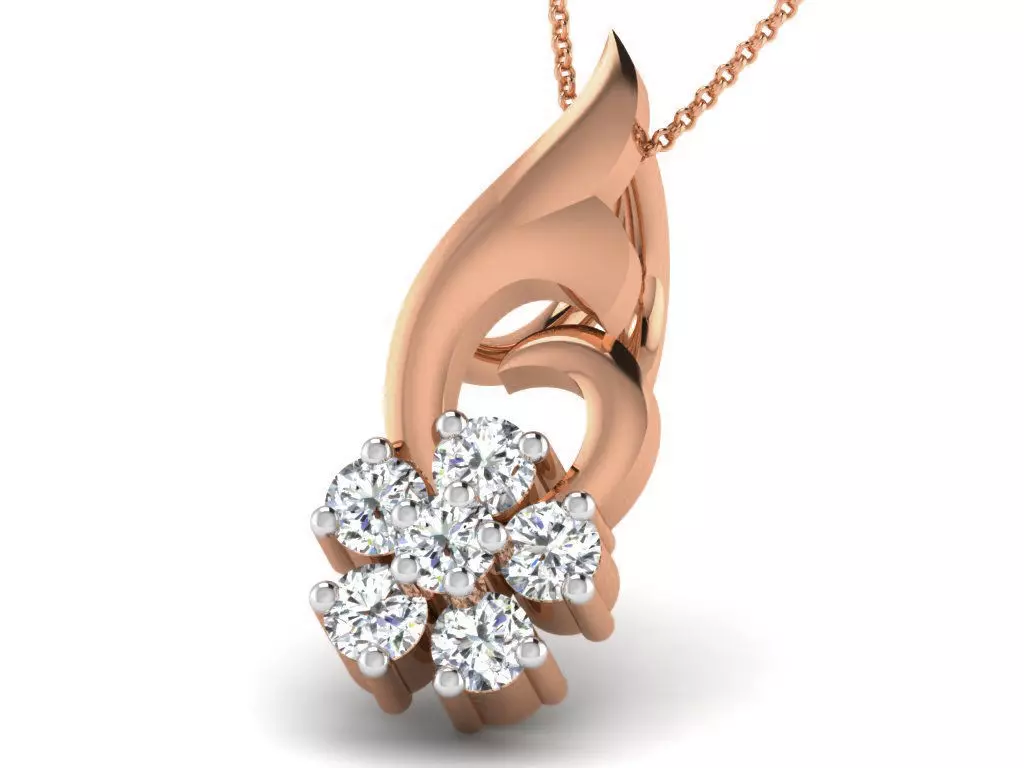 Light wt Diamond Charms Pendant 3dm render Detail 3D print model_0
