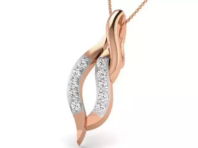 Light wt Diamond Charms Pendant 3dm render Detail
