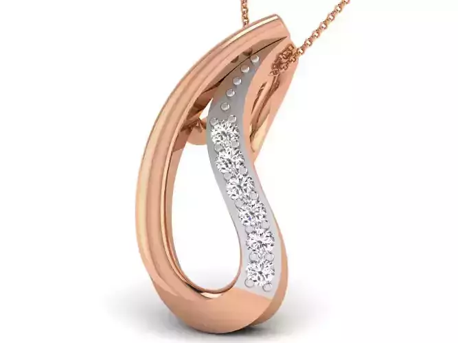 Light wt Diamond Charms Pendant 3dm render Detail