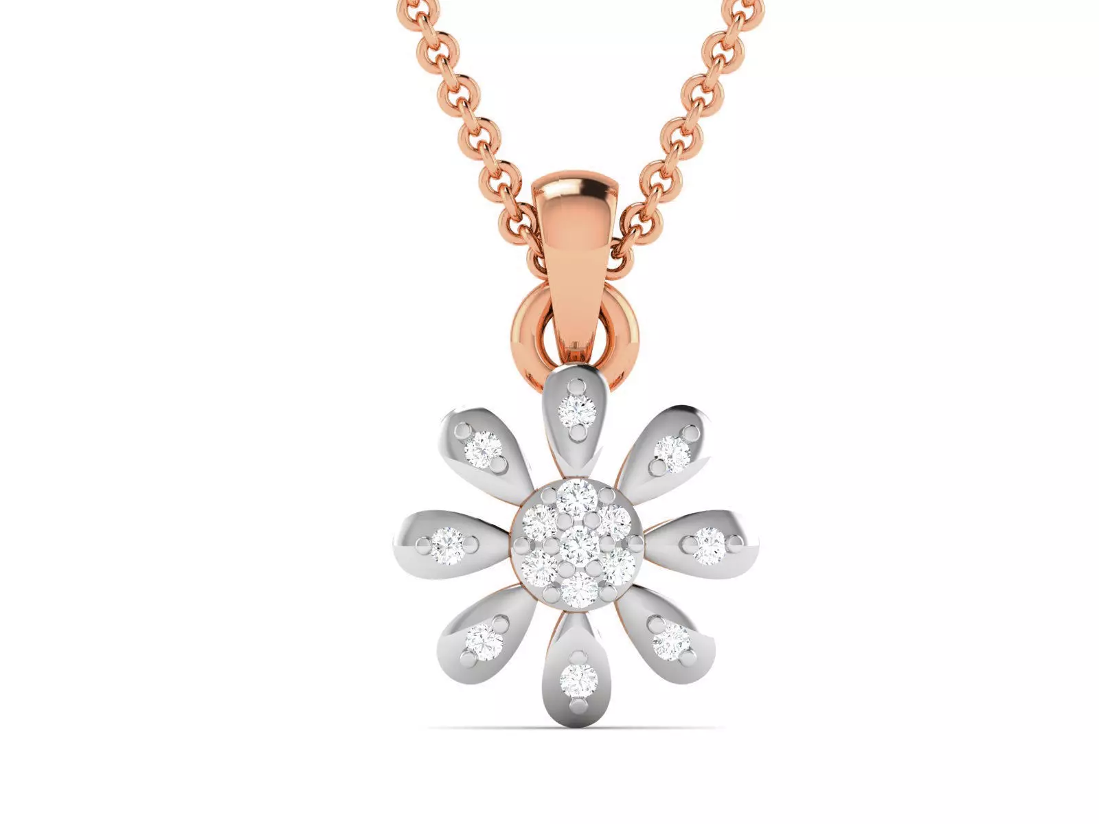 Flower Light wt Diamond Charms Pendant 3dm render Detail 3D print model_0