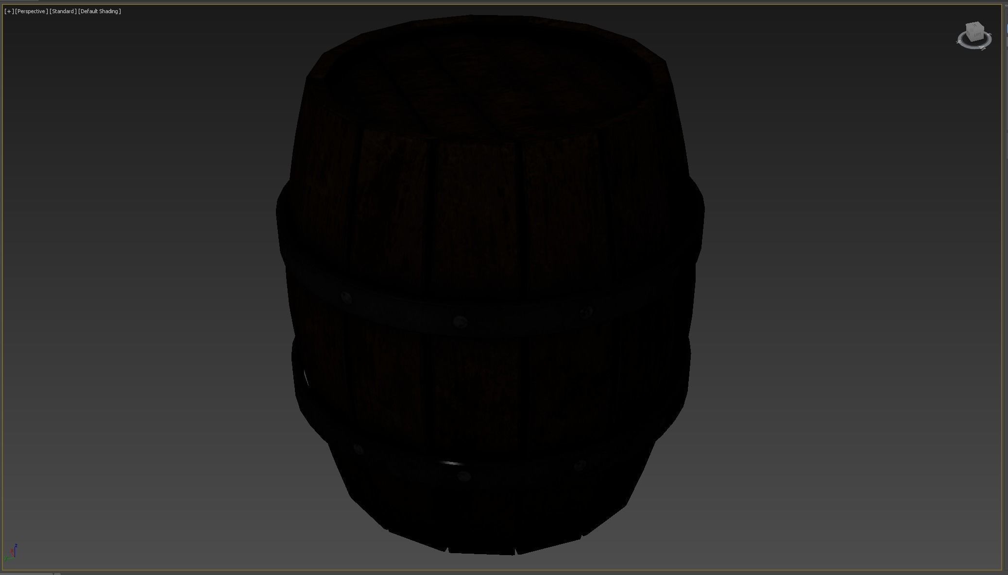 Barrel Wooden Low-poly 3D model_5