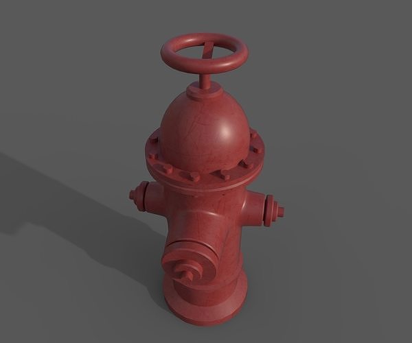 fireplug fire hydrant Low-poly 3D model