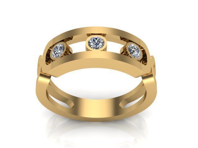 Messika ring 8 3D print model_1