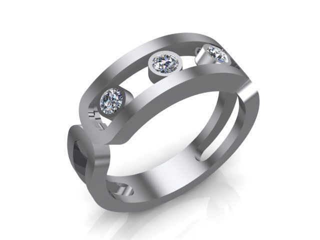 Messika ring 8 3D print model_3