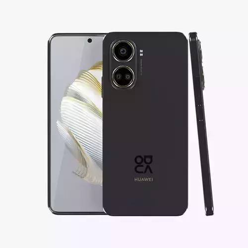 Huawei Nova 10 SE Black Low-poly 3D model
